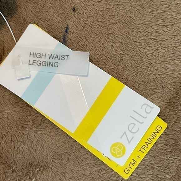 ZELLA Moto Ribbed High Waist Ankle Leggings - Purple Taupe Sz L - Picture 7 of 7